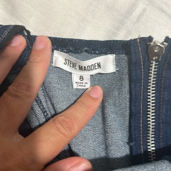 Steve Madden Dark Blue Denim Sheath Dress - Picture 7 of 7